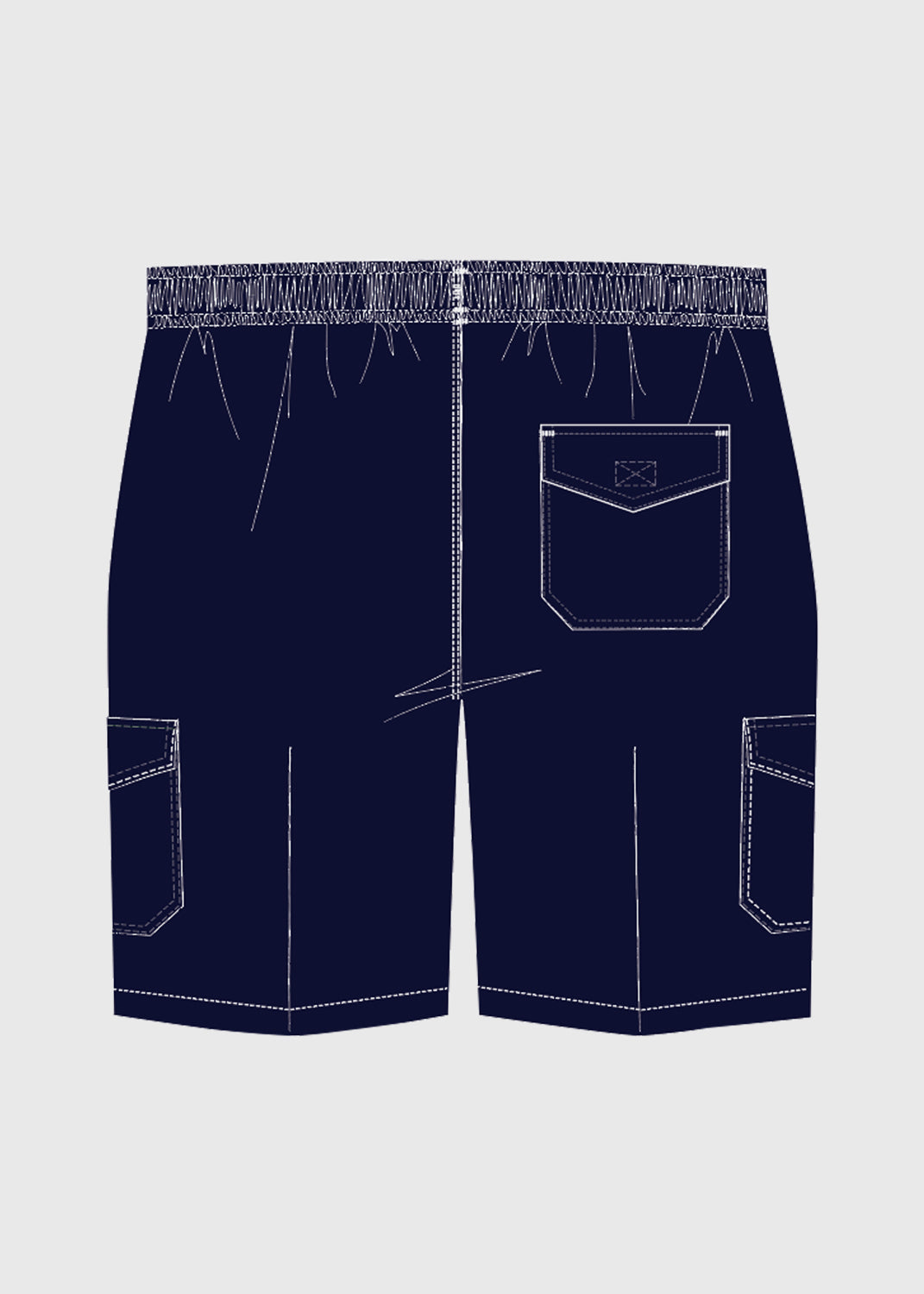 .edu Essentials Short Formal Boys Full Elastic Cargo Ink Navy