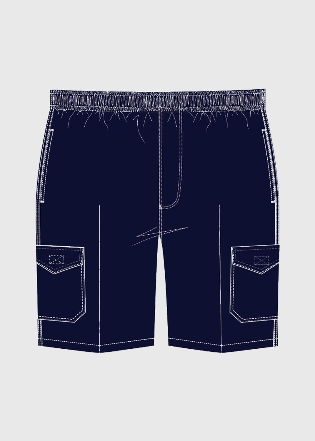 .edu Essentials Short Formal Boys Full Elastic Cargo Ink Navy