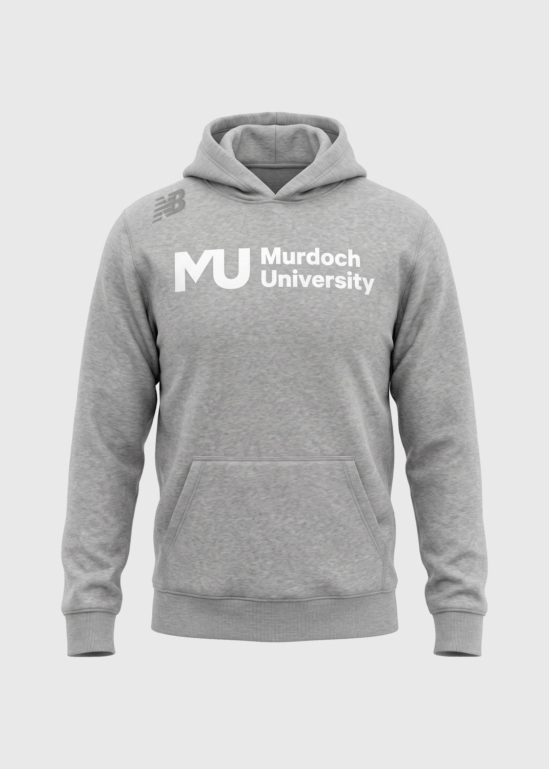 Men's - Hoodie - Large Logo - Grey/White