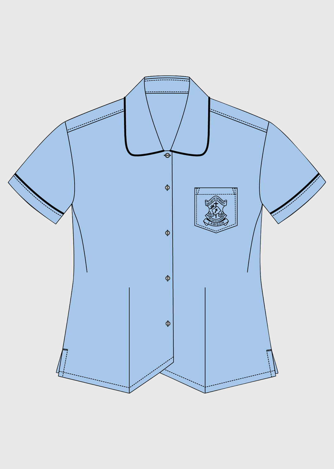 Girls S/S Blouse Sky Blue