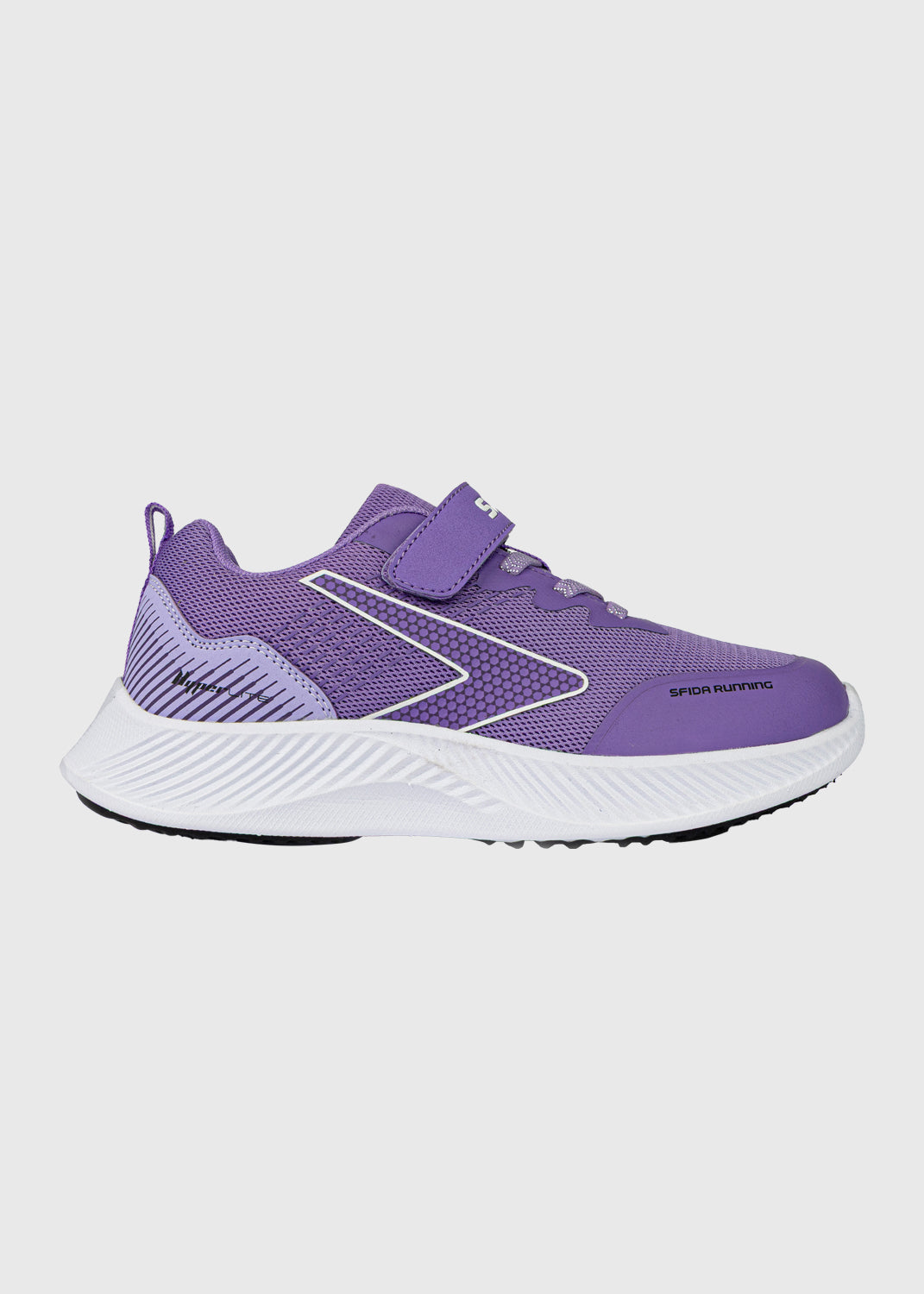 Kaleido Youth Velcro Running Shoes – Purple