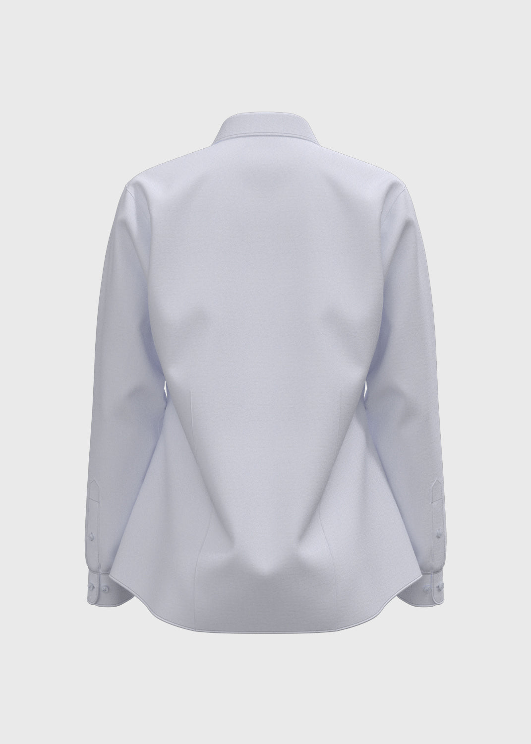 L/S Blouse with Stand Collar - White