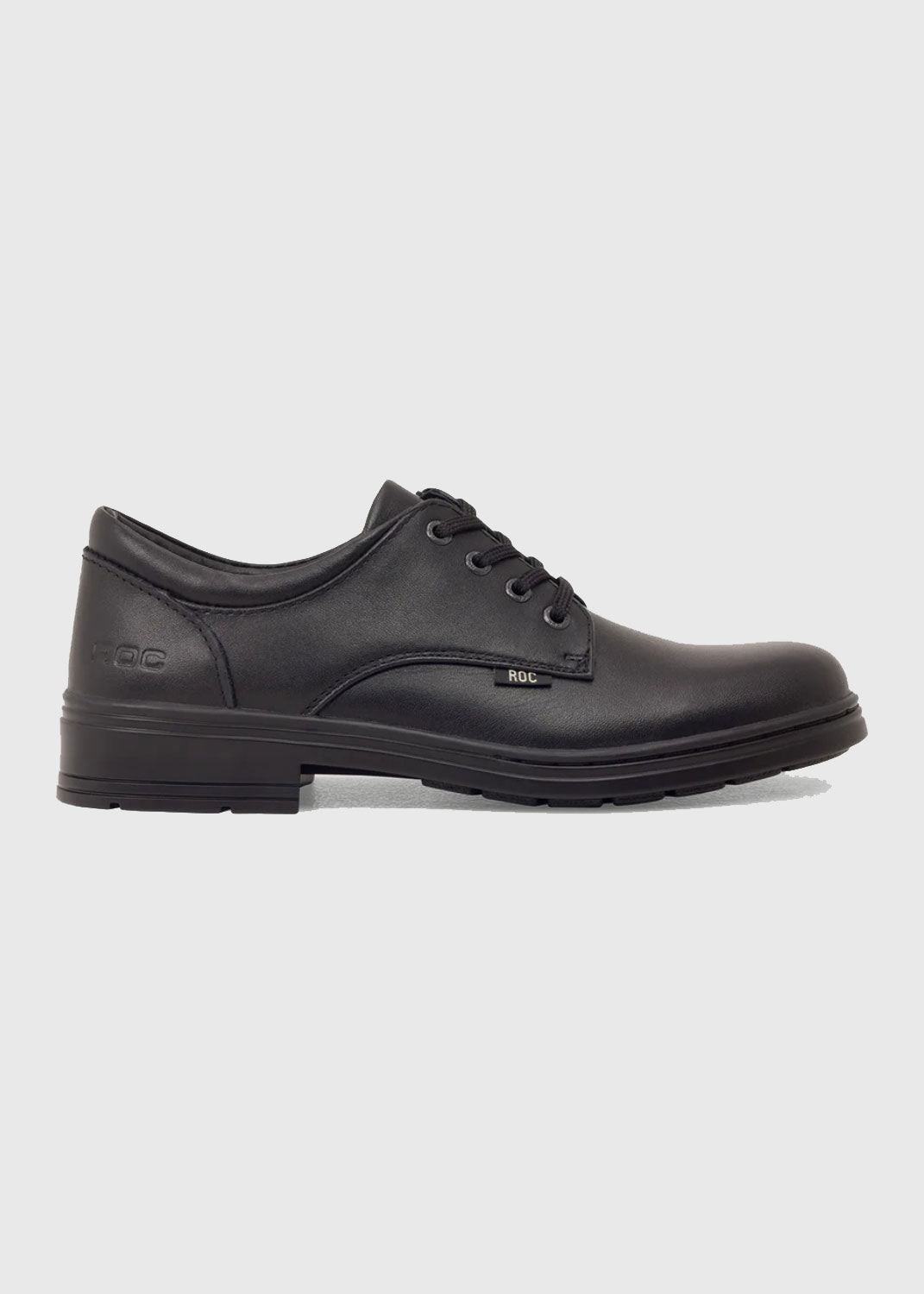 Larrikin Youth Leather School Shoe - Black