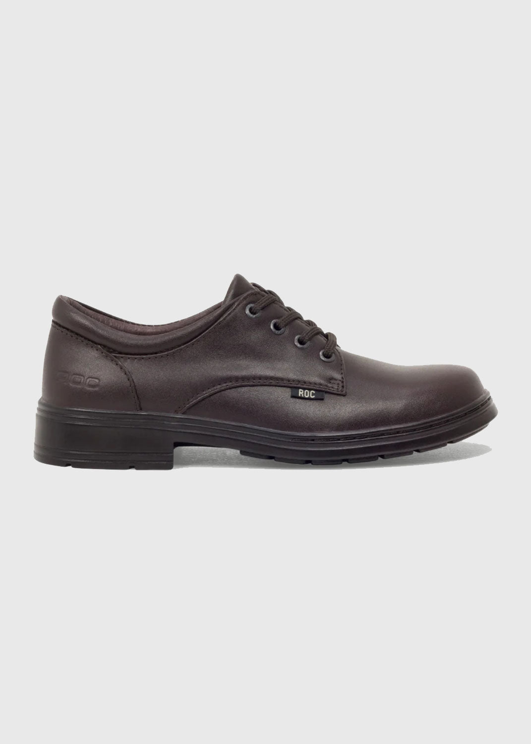 Larrikin Youth Leather School Shoe - Brown