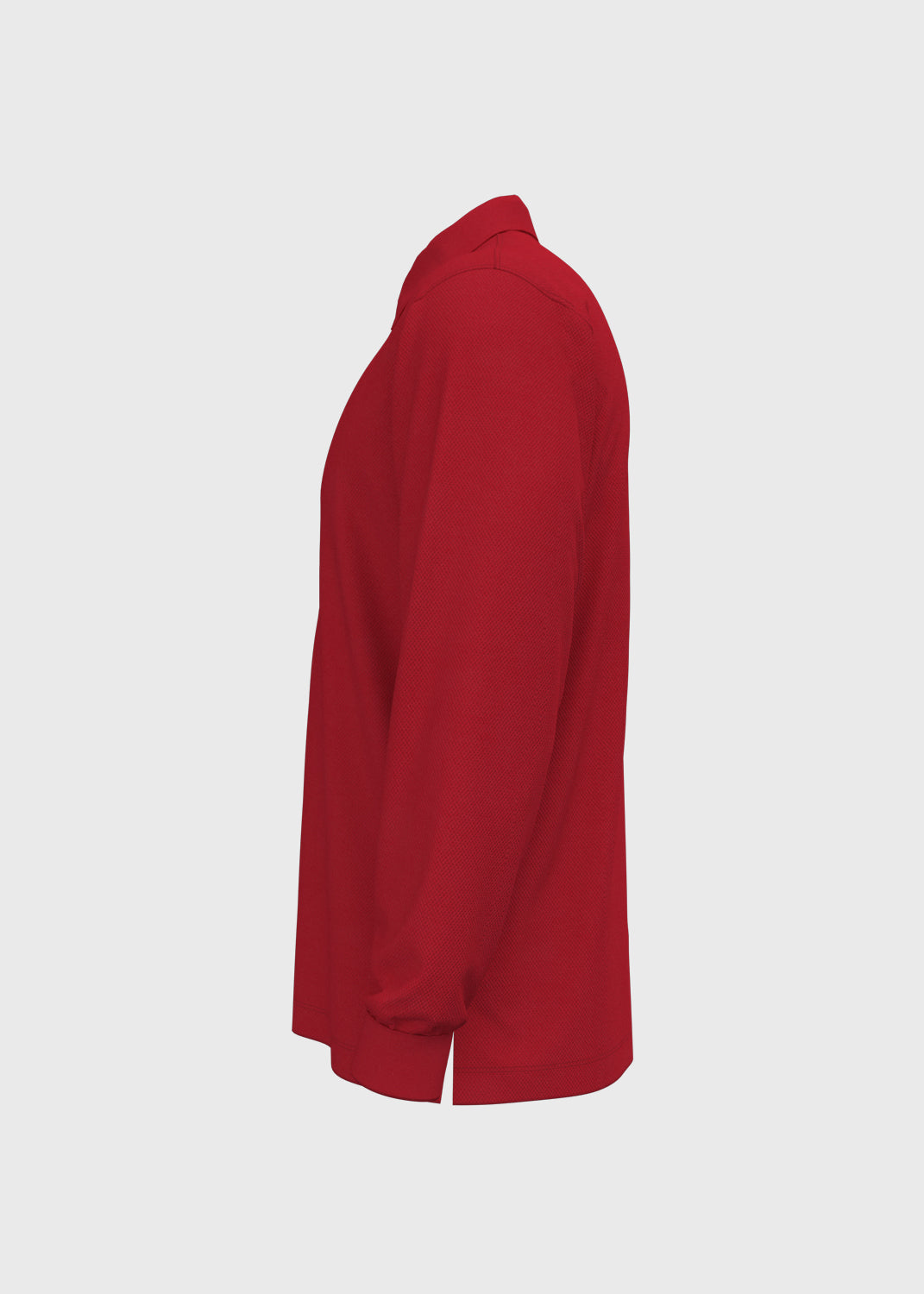 Long Sleeve Polo - Tomato Red