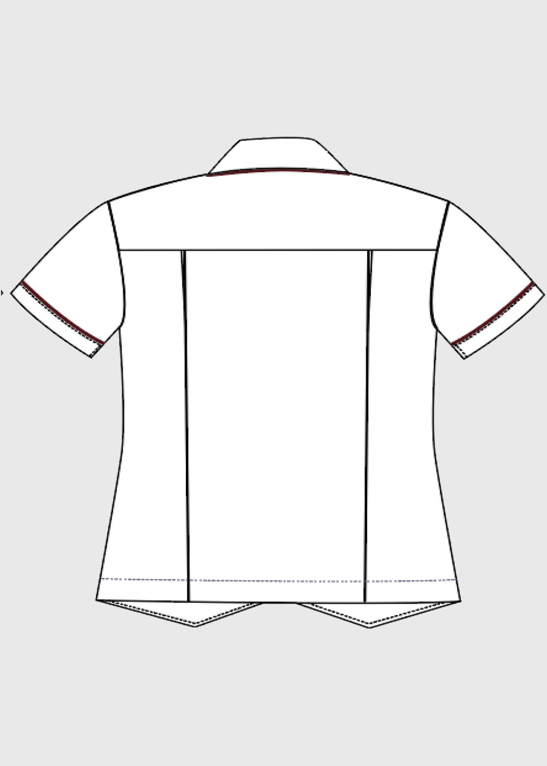 Blouse White Senior w/ Tie 11-12