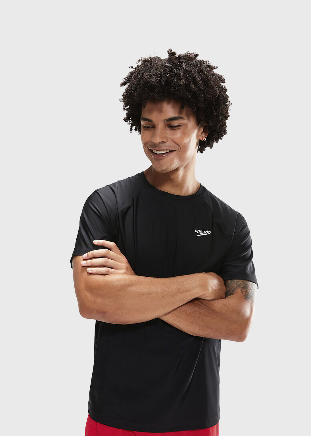 Men's Essential SS Rash Top - Black