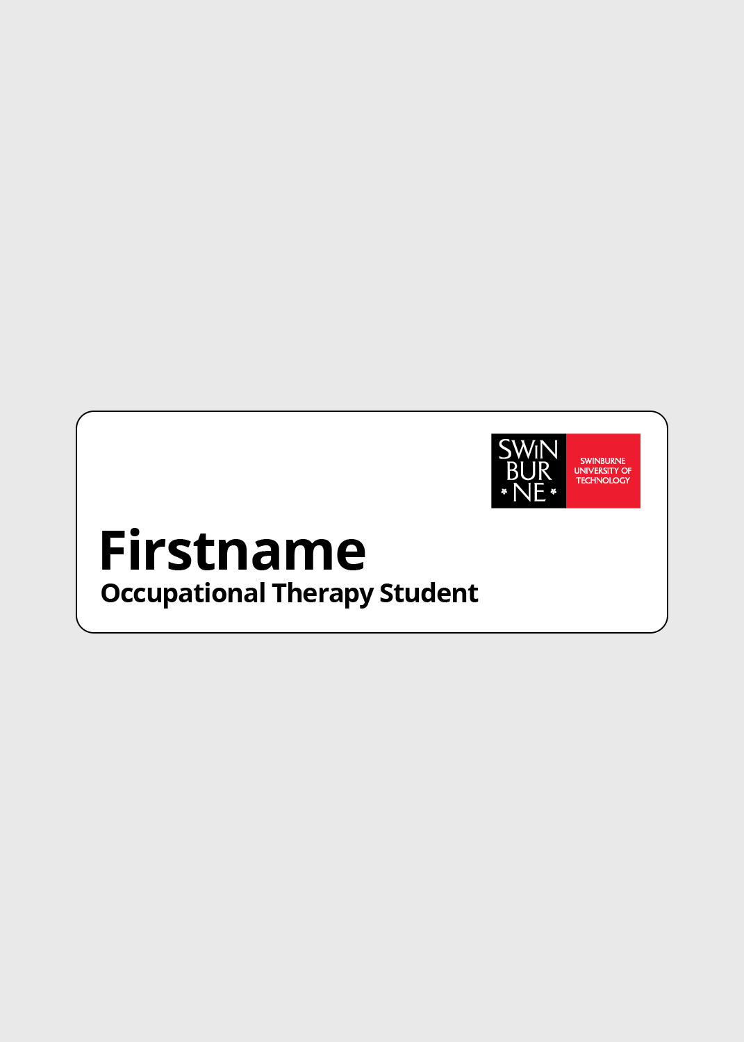 Occupational Therapy Student - SUOT Name Badge