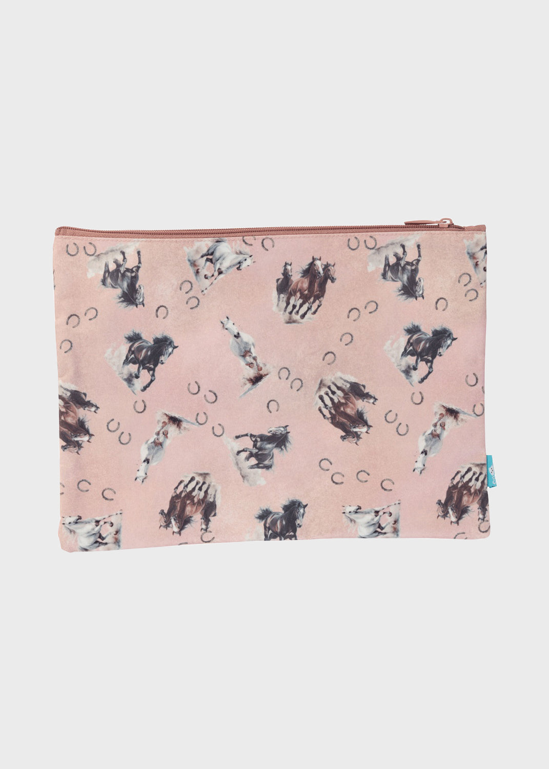 A4 Twin Zip Pencil Case - Wild Horses