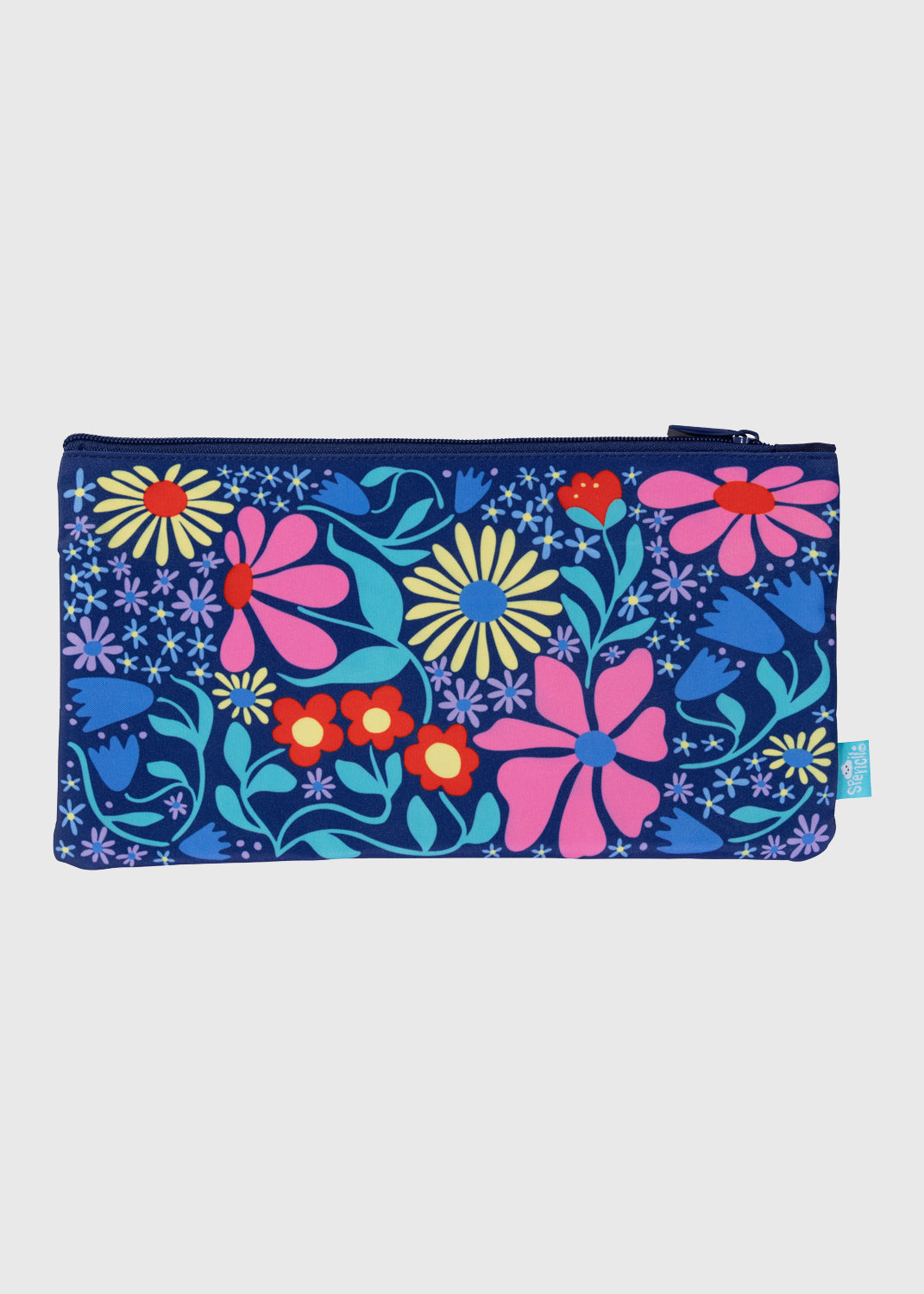 Twin Zip Pencil Case - Flower Fun