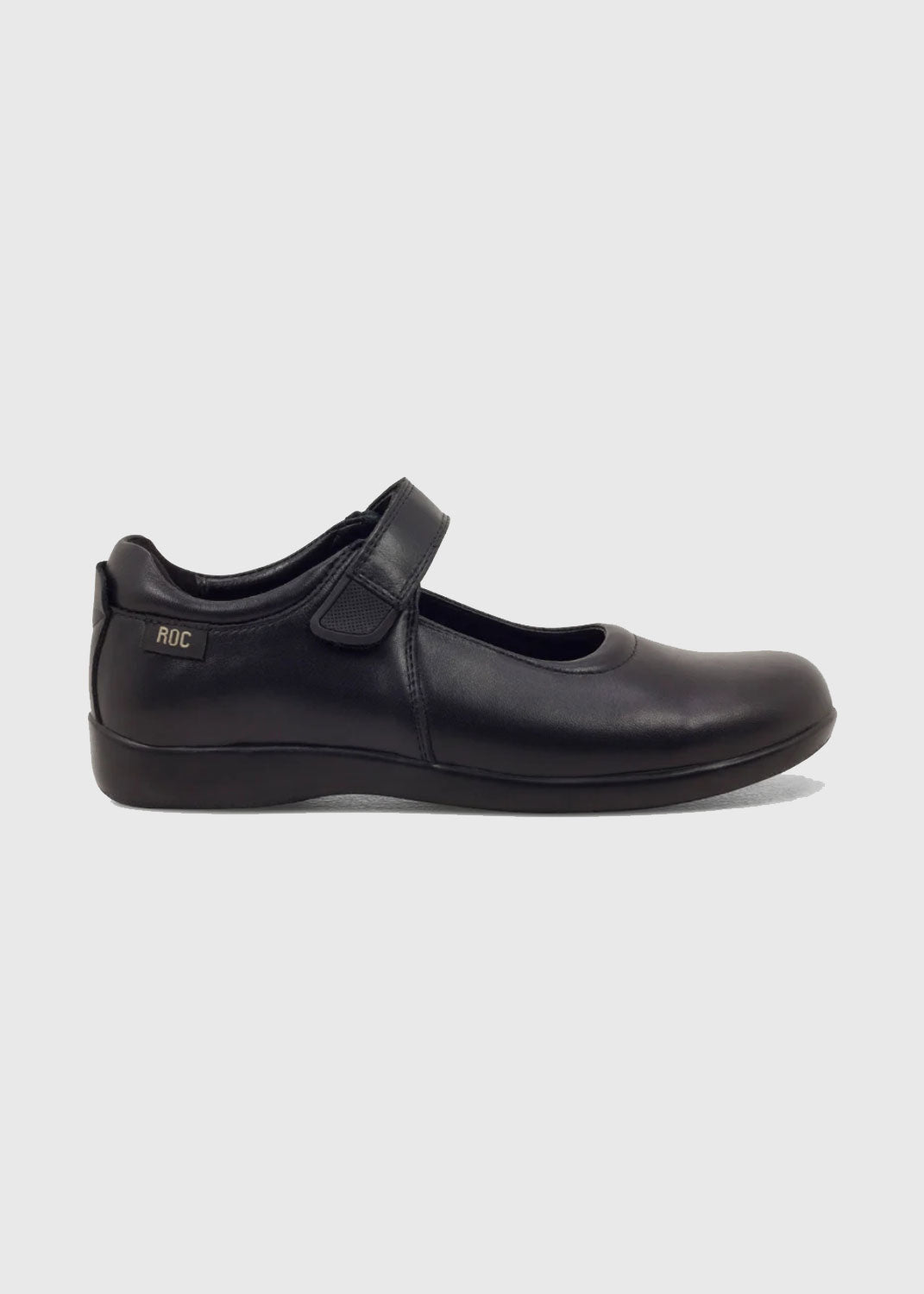 ROC Juliette Girls Leather School Shoe - Black