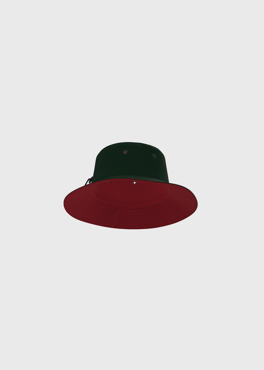 Reversible Bucket Hat - Pine Green/Cherry Red