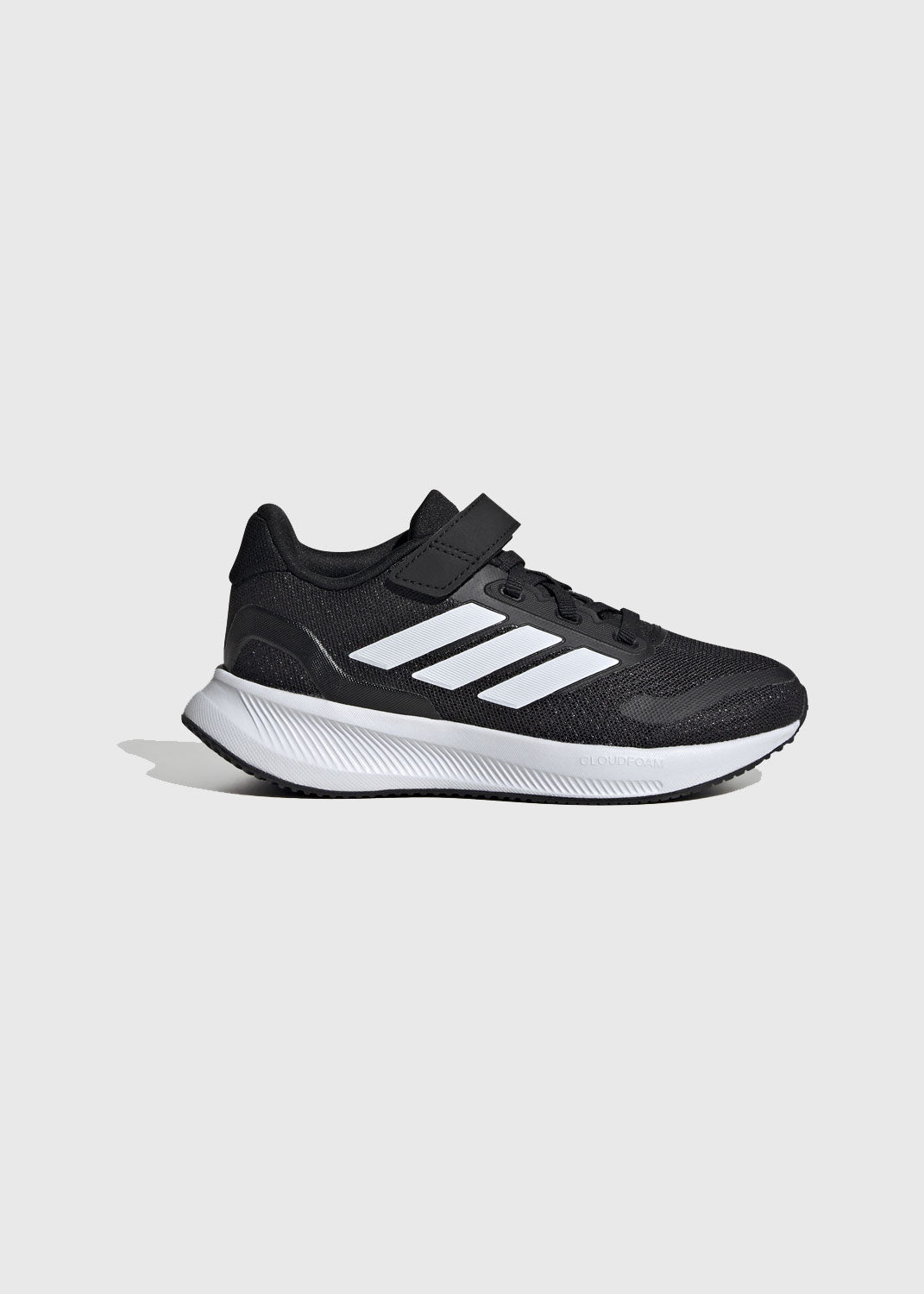 Runfalcon 5 Kids Velcro Running Shoes – Black/White