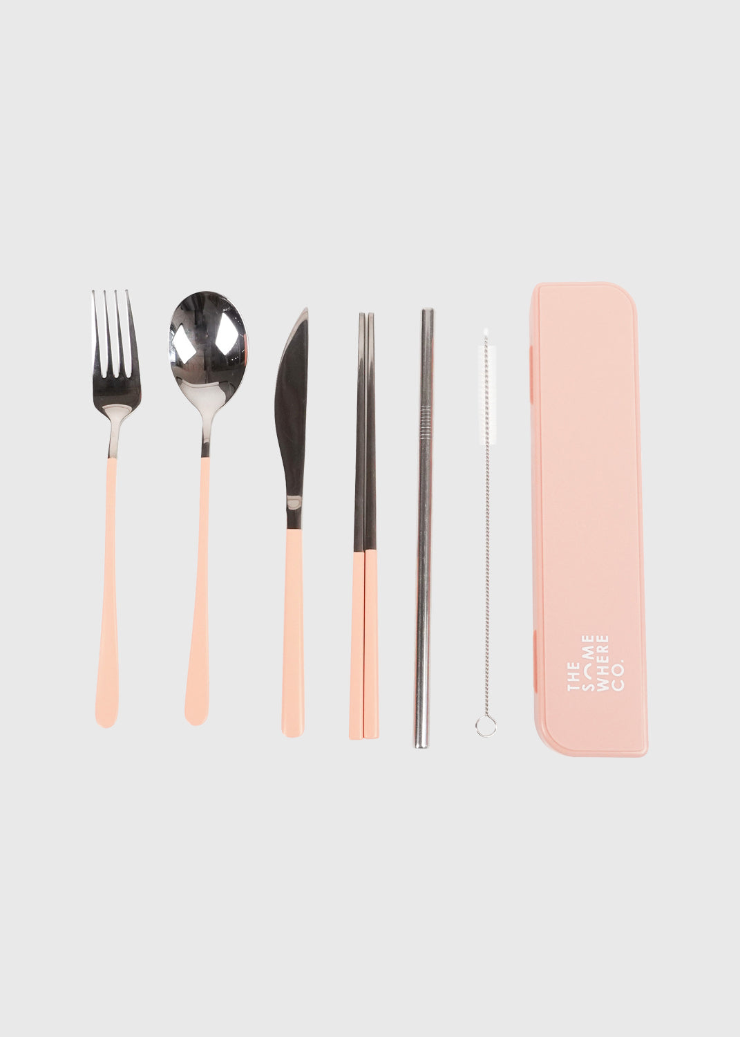 TSC Cutlery Set - Silver/Blush Handle (7 Piece)