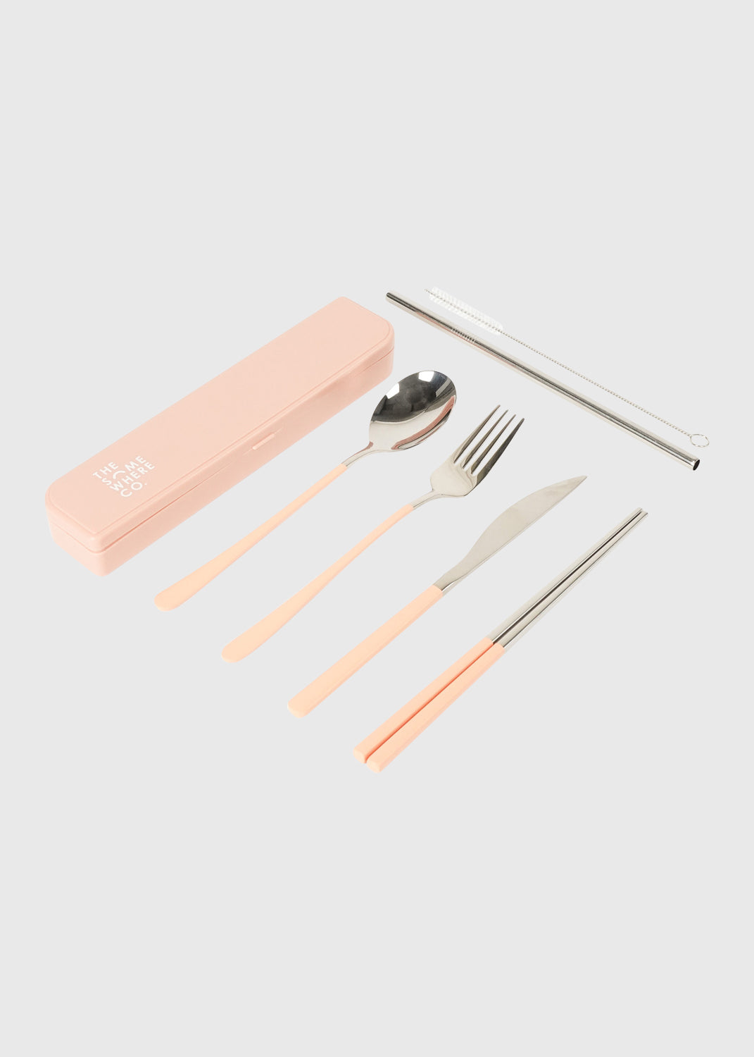 TSC Cutlery Set - Silver/Blush Handle (7 Piece)