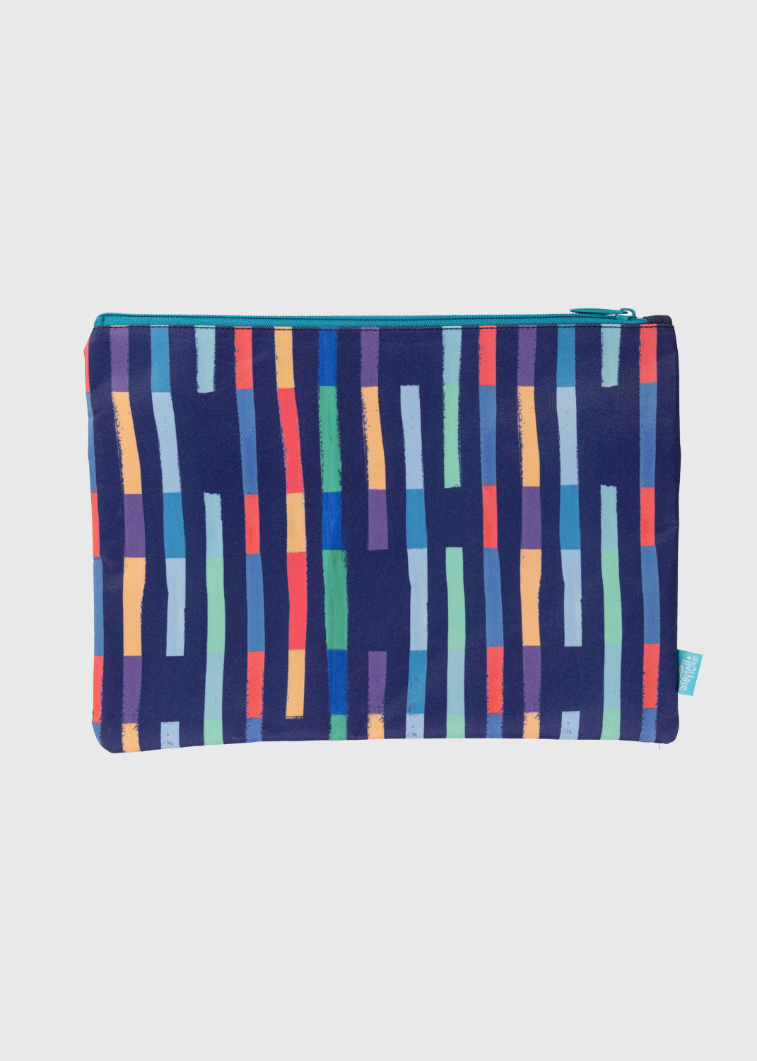 A4 Twin Zip Pencil Case - Bright Stripes