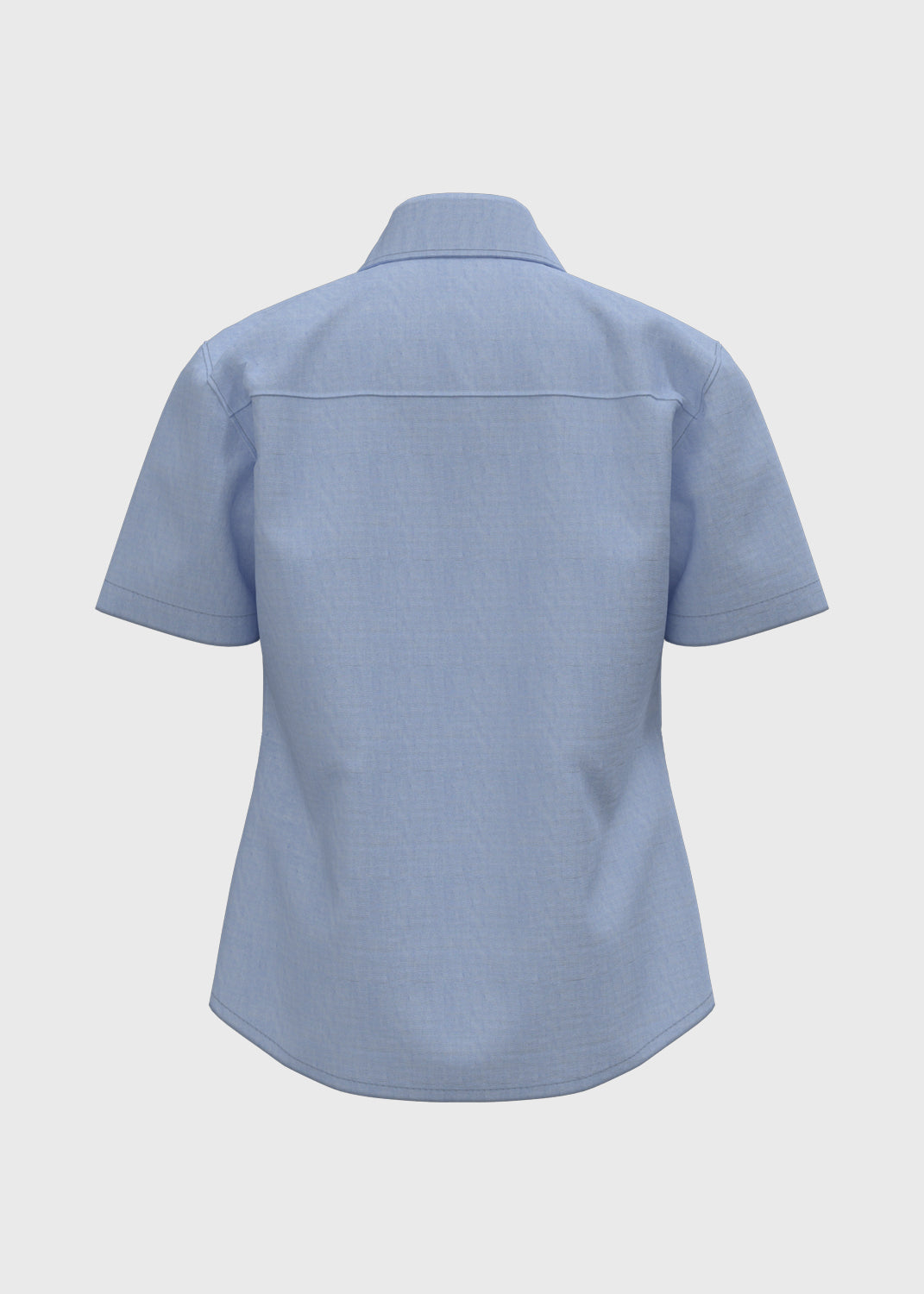S/S Blouse w Stand Collar - Larimar Blue