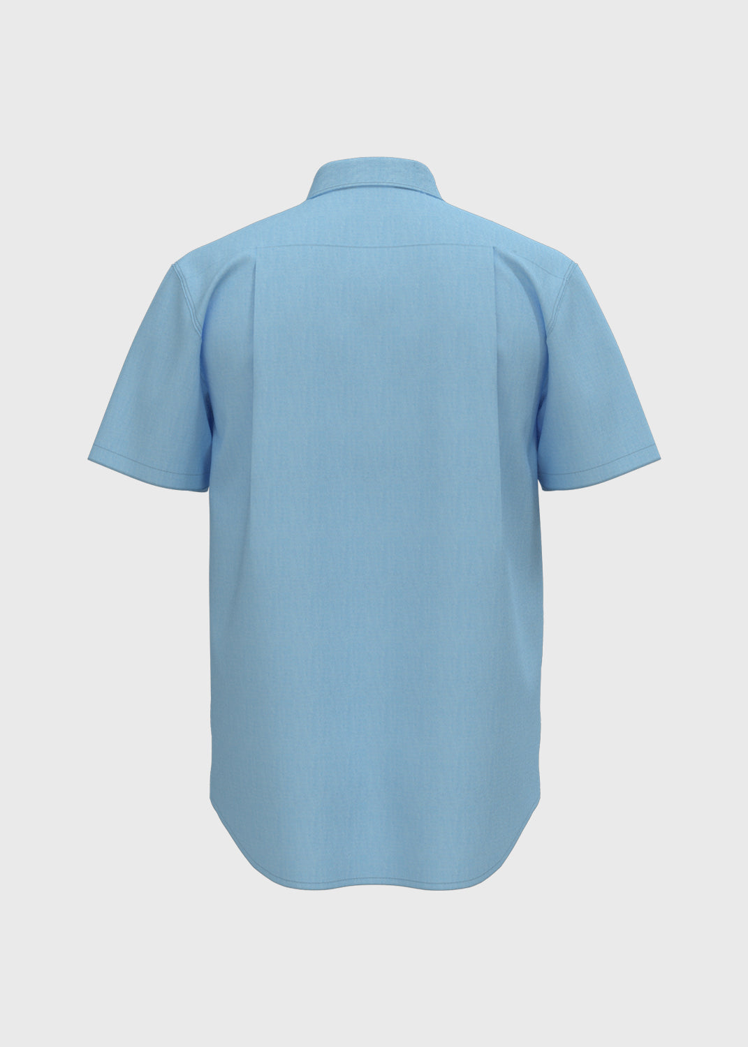 S/S Shirt with Stand Collar - Larimar Blue