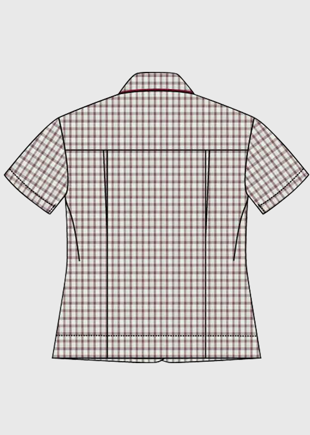 Blouse Junior check w/tie