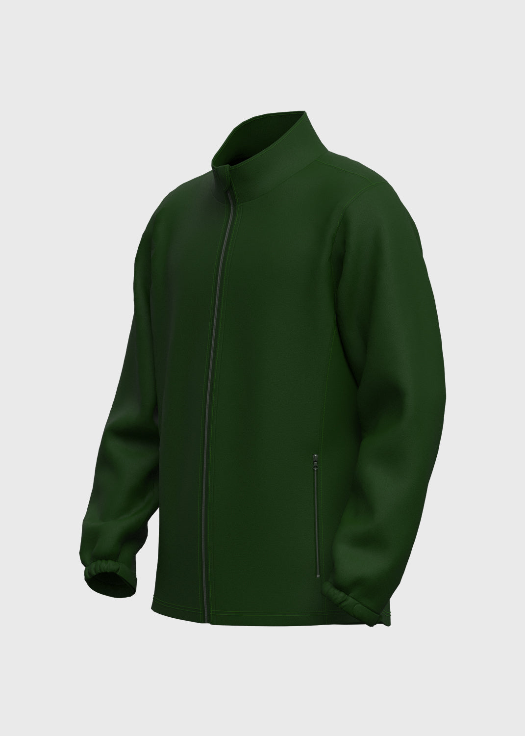 Softshell Jacket Set in Side Panel - Kale Green