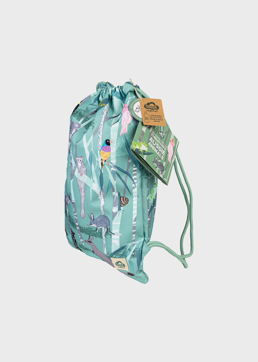 Big Drawstring Bag - Habitat Threatened Aussies