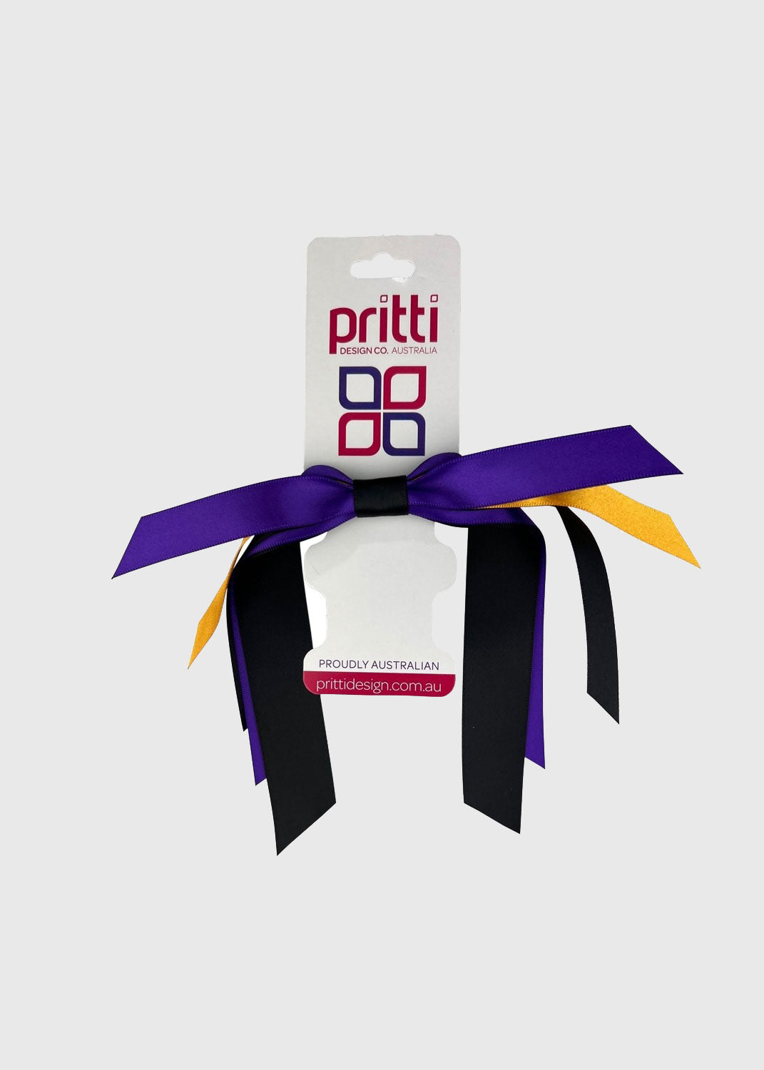 5 Layer Sports Ribbon Purple Gold Black