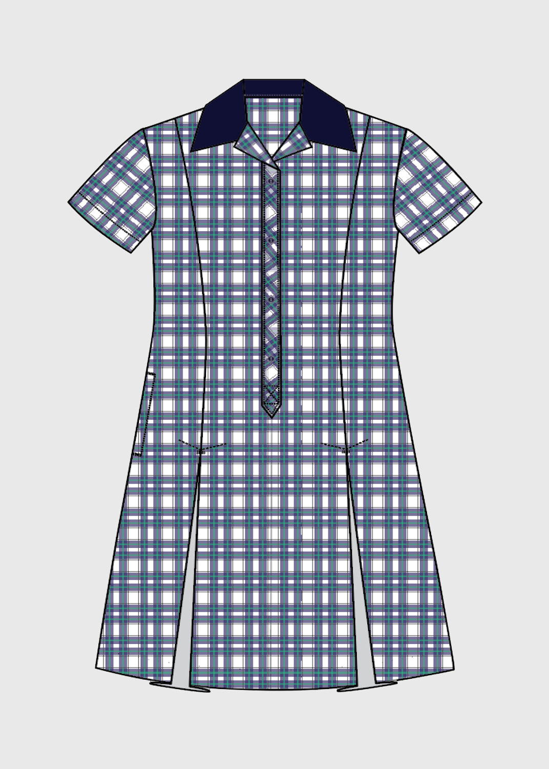 Girls Check Dress K-8