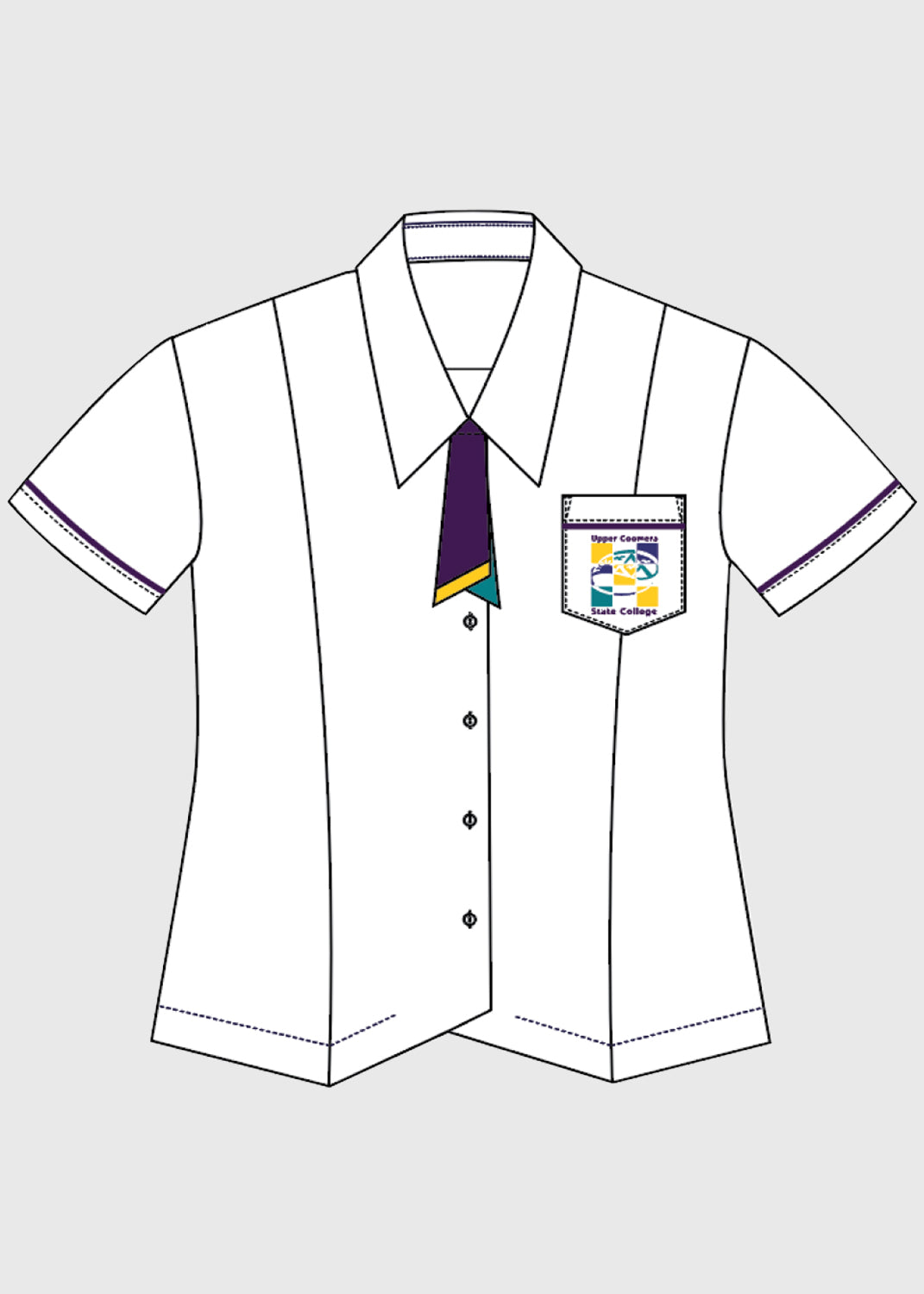 Blouse Snr Secondary White 10-12