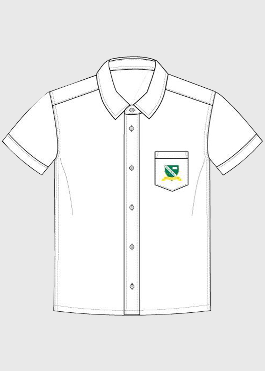 Shirt Short sleeve Senior Boys White