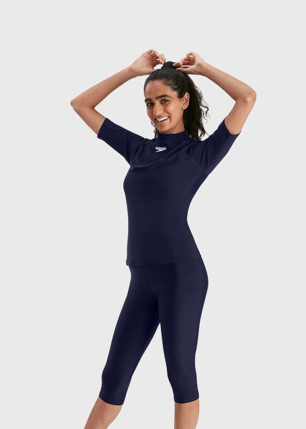 Women's SS Rash Top - Navy