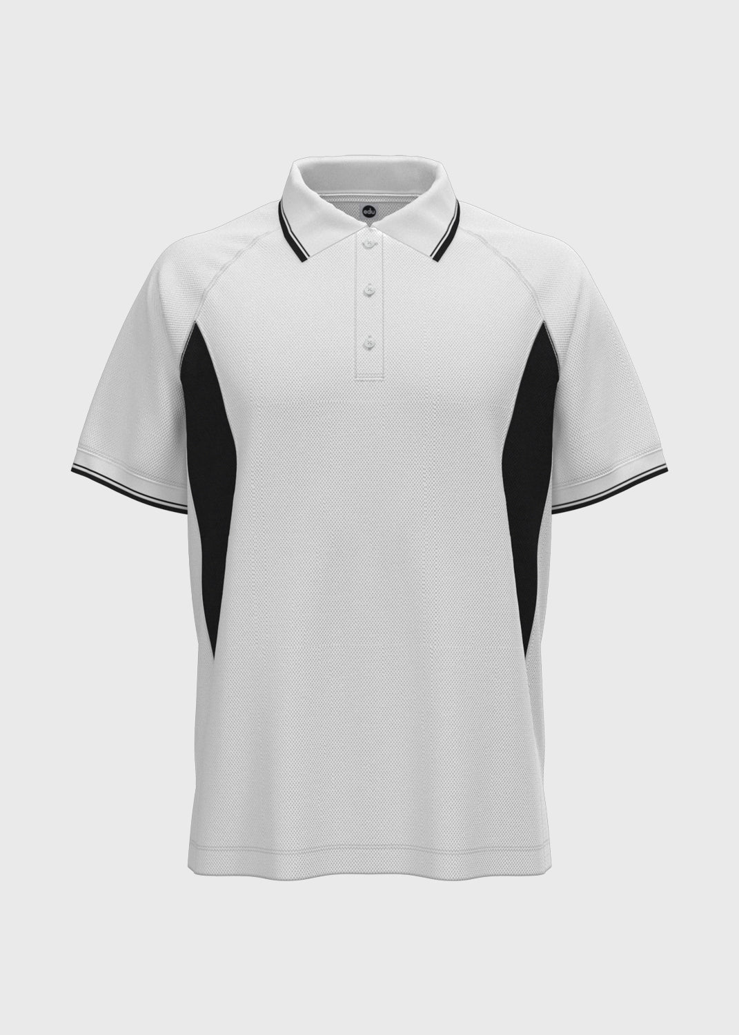 Contrast Panel Polo - White/Midnight