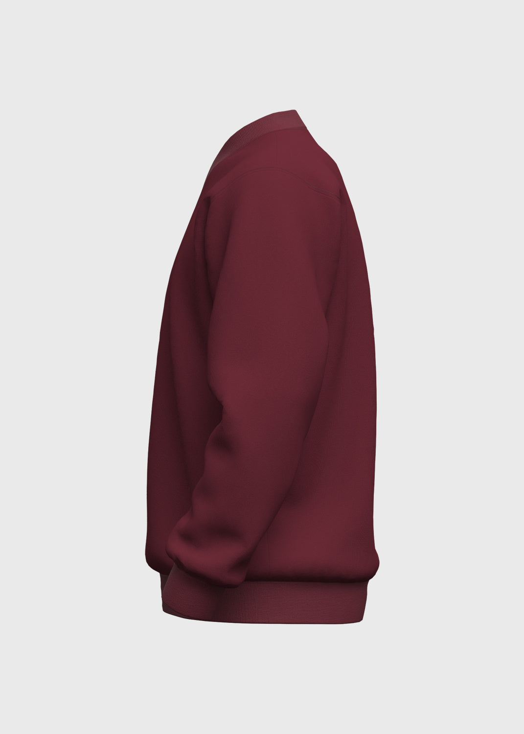 Fleece Jumper Set in V Neck - Merlot