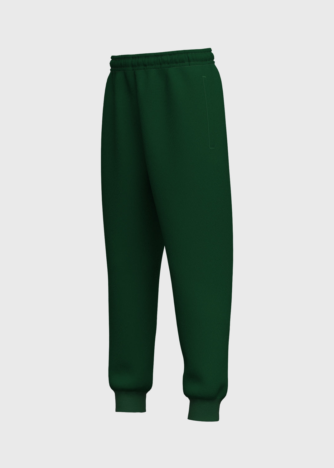 Fleece Pants Cuff Hem - Pine Green