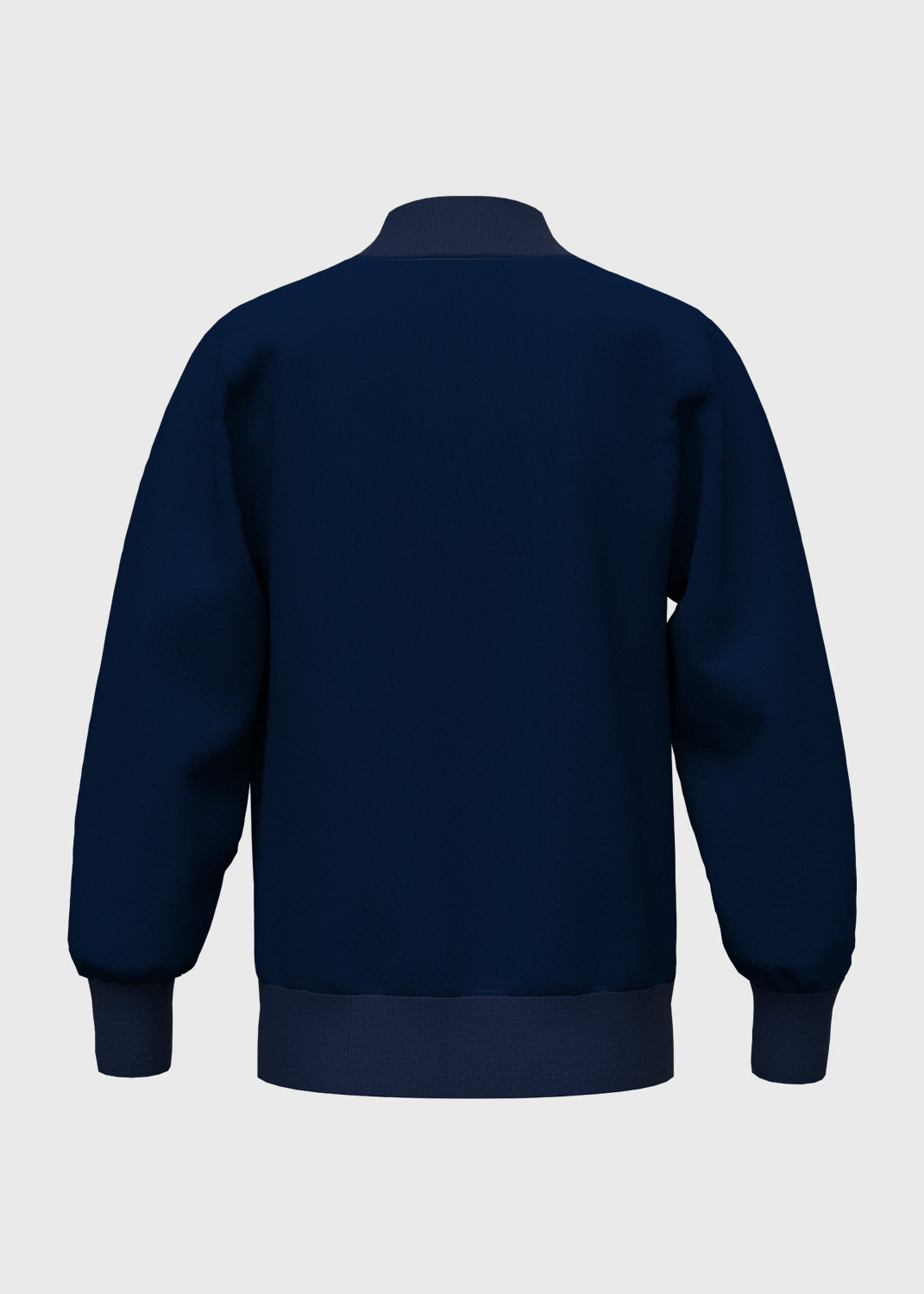 Jacket Fleece Set In Sleeve w Rib - Midnight
