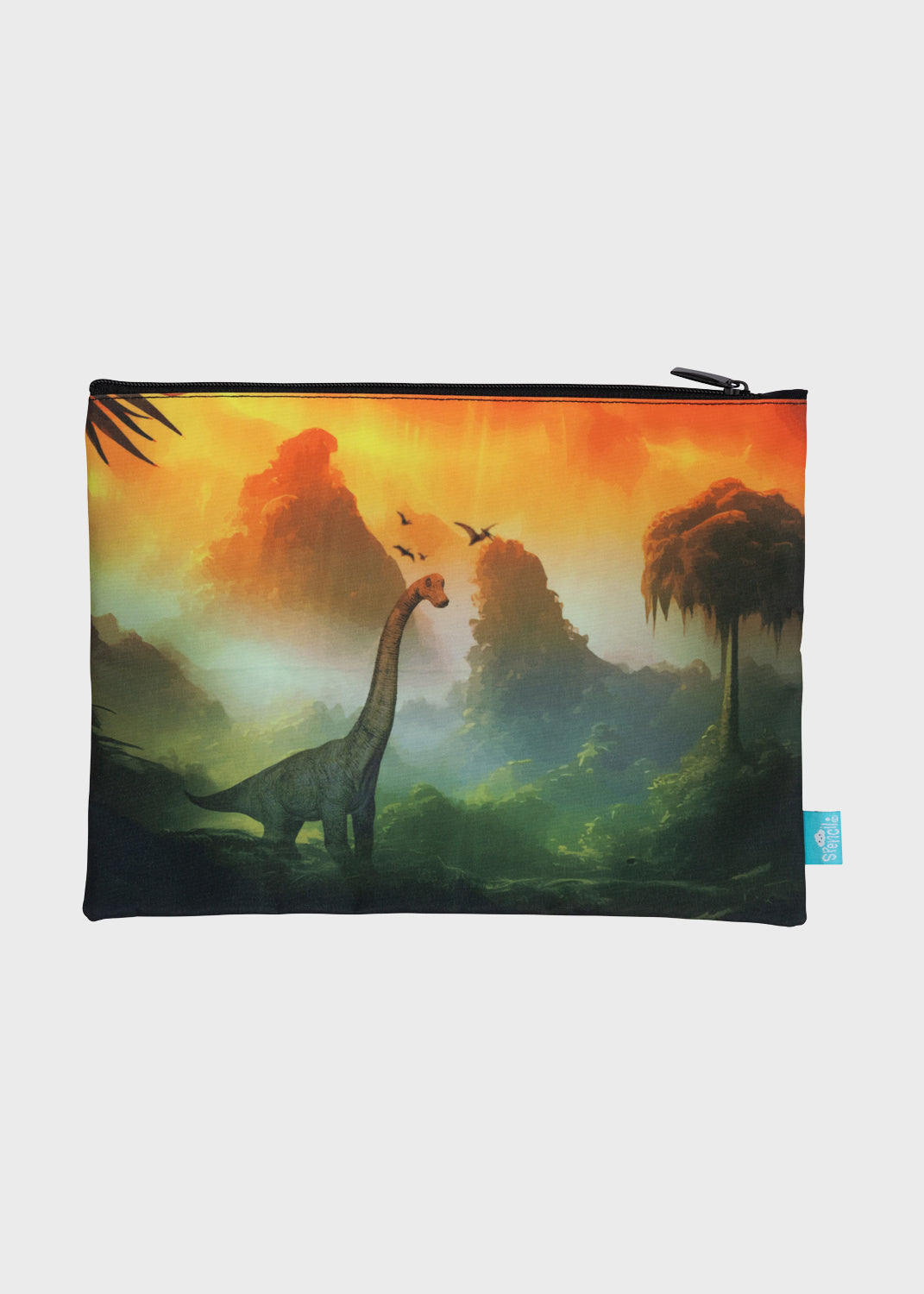 A4 Twin Zip Pencil Case - Jurassic Kingdom