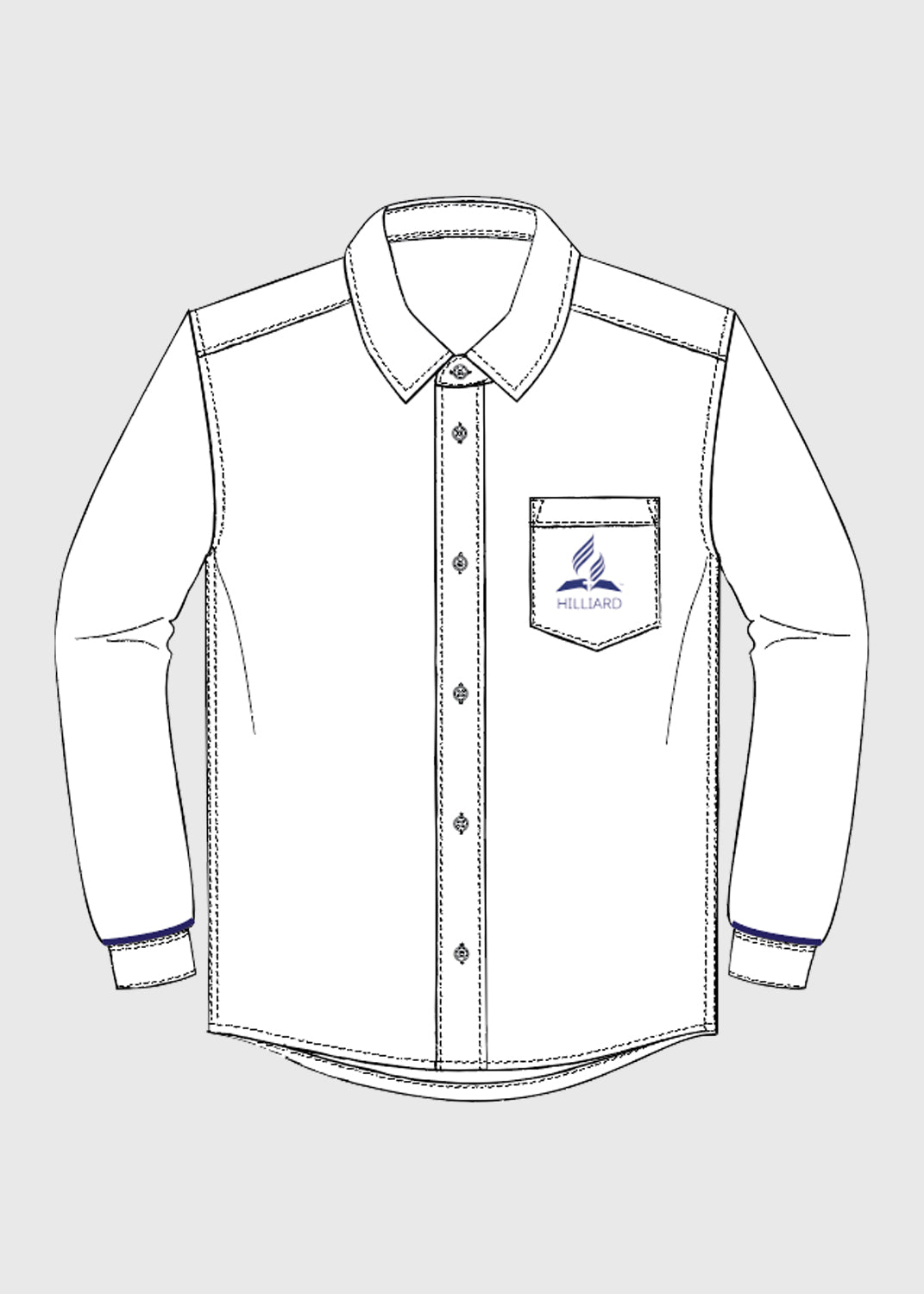 Shirt White L/S Y6 - Y10