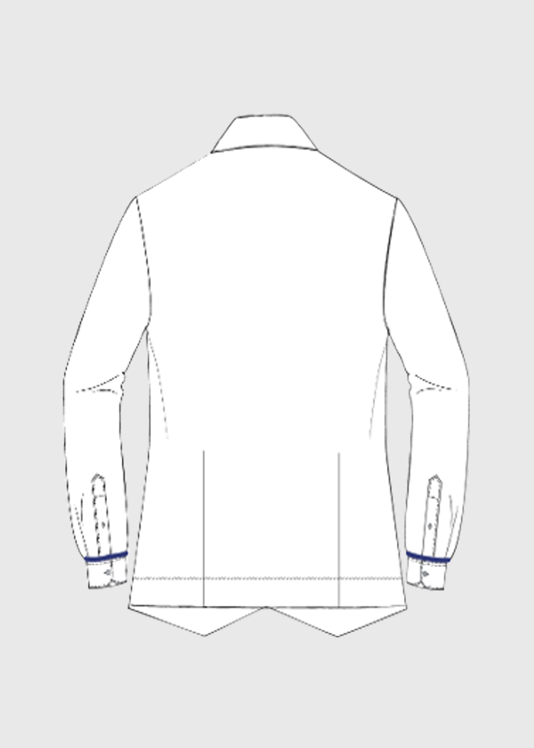 Blouse White L/S Peak Collar
