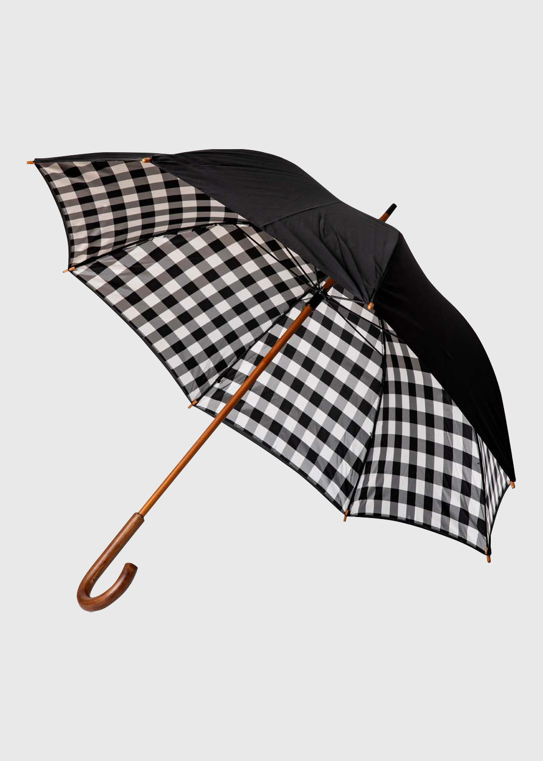 Asher Classic Umbrella – Black & White Check
