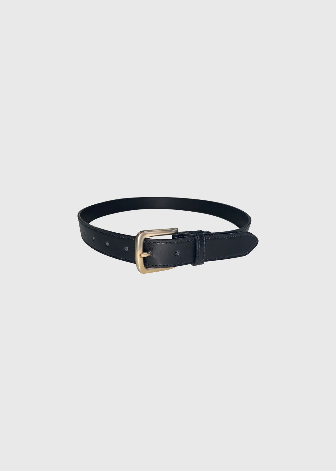 .edu Essentials Belt Black Gold Buckle