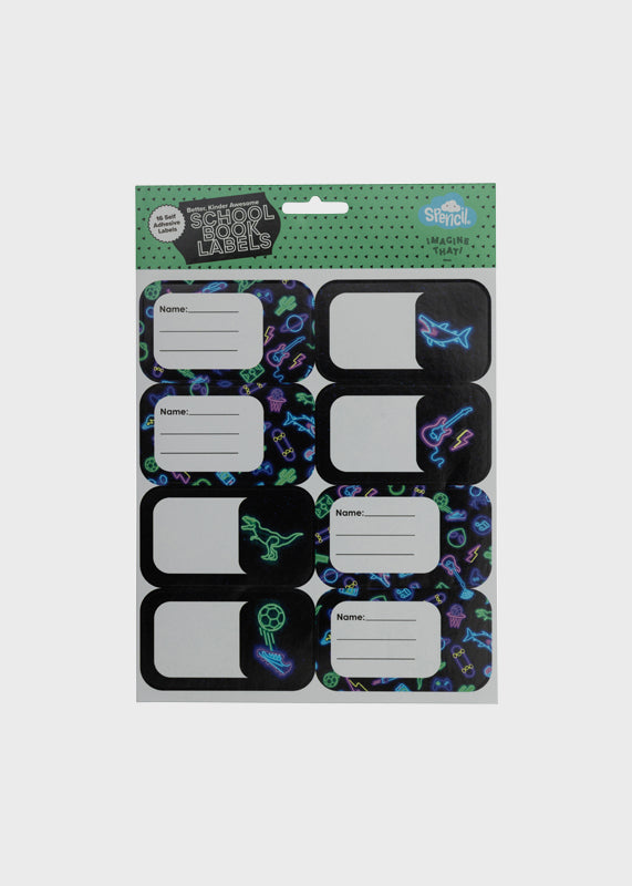 Book Labels - Neon Life