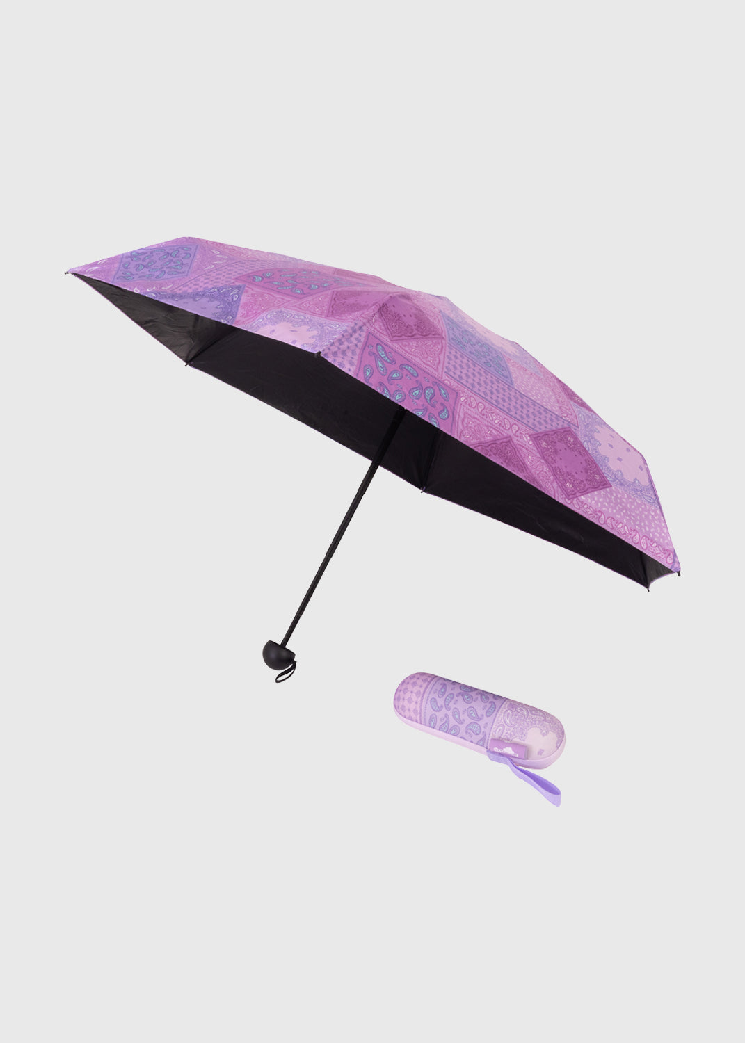Compact Umbrella - Paisley Patch