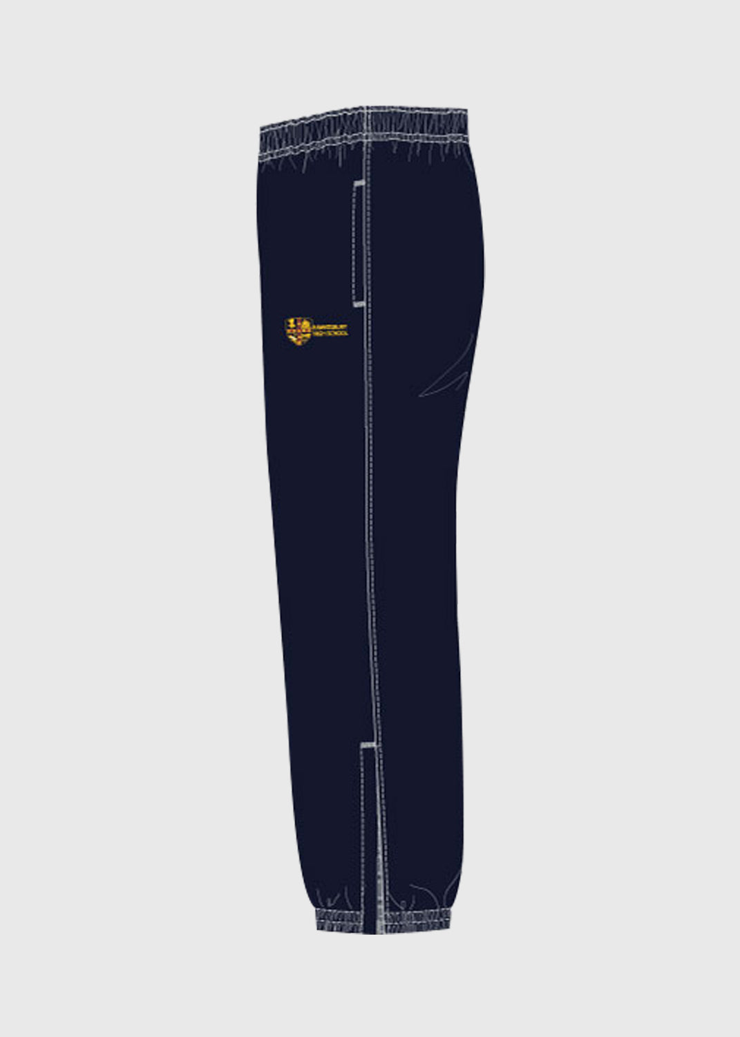 Pant Track Navy with Cuff (Fleece Lining)