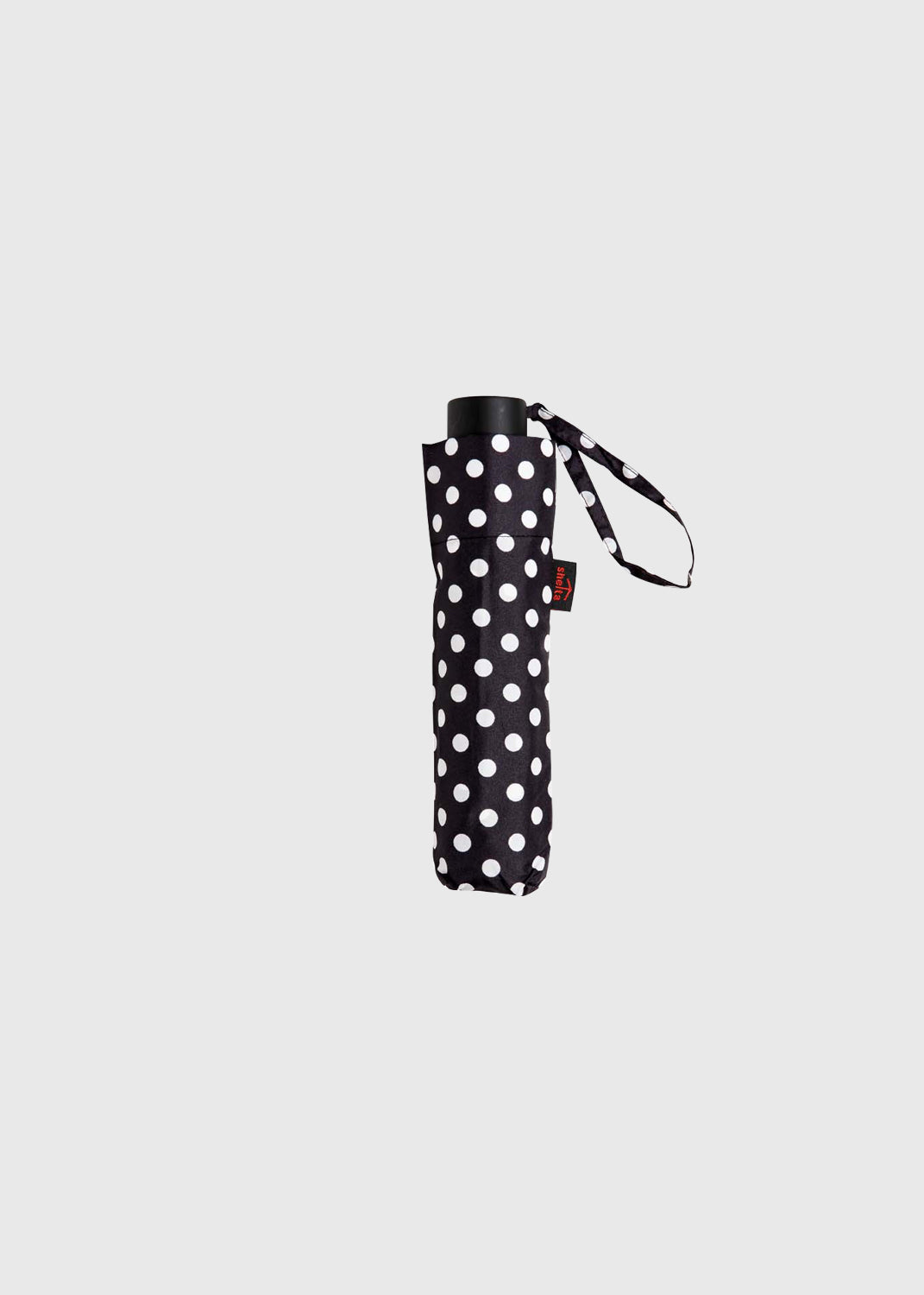 Blyth Folding Umbrella – Black/White Polka Dots