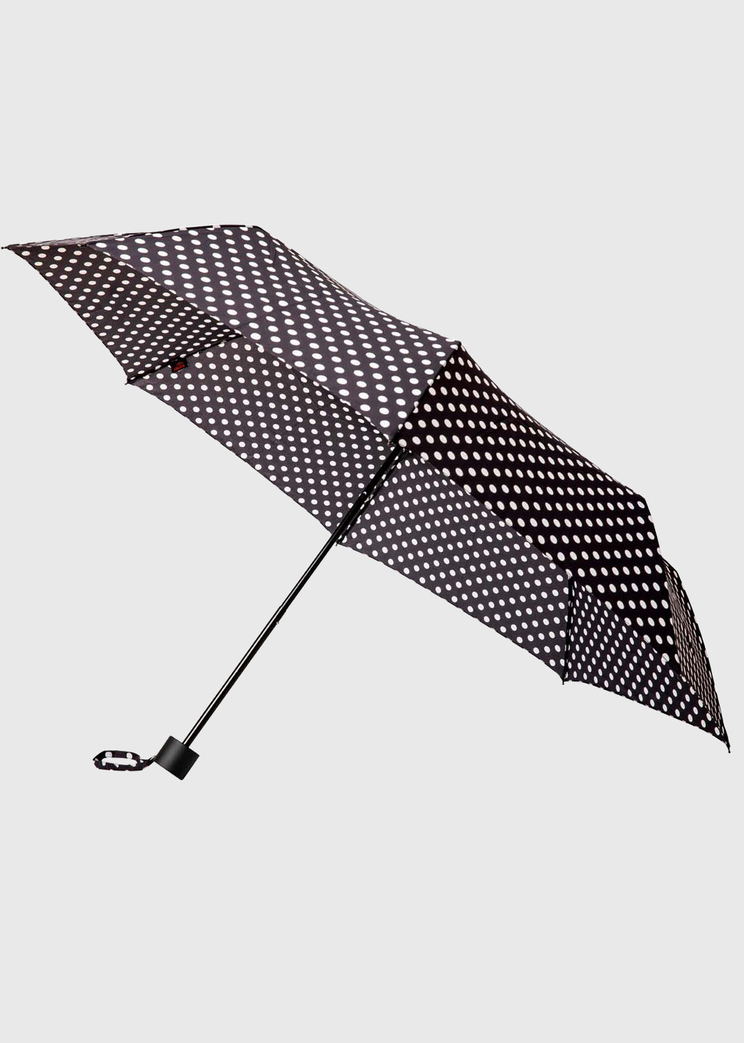 Blyth Folding Umbrella – Black/White Polka Dots