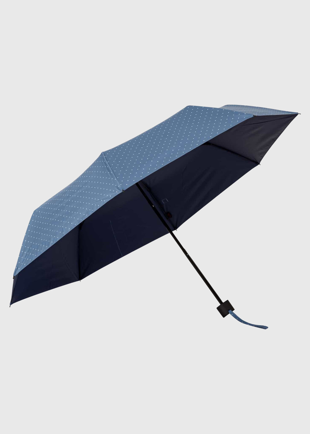 Mackenzie Folding Umbrella - Blue Polka Dots