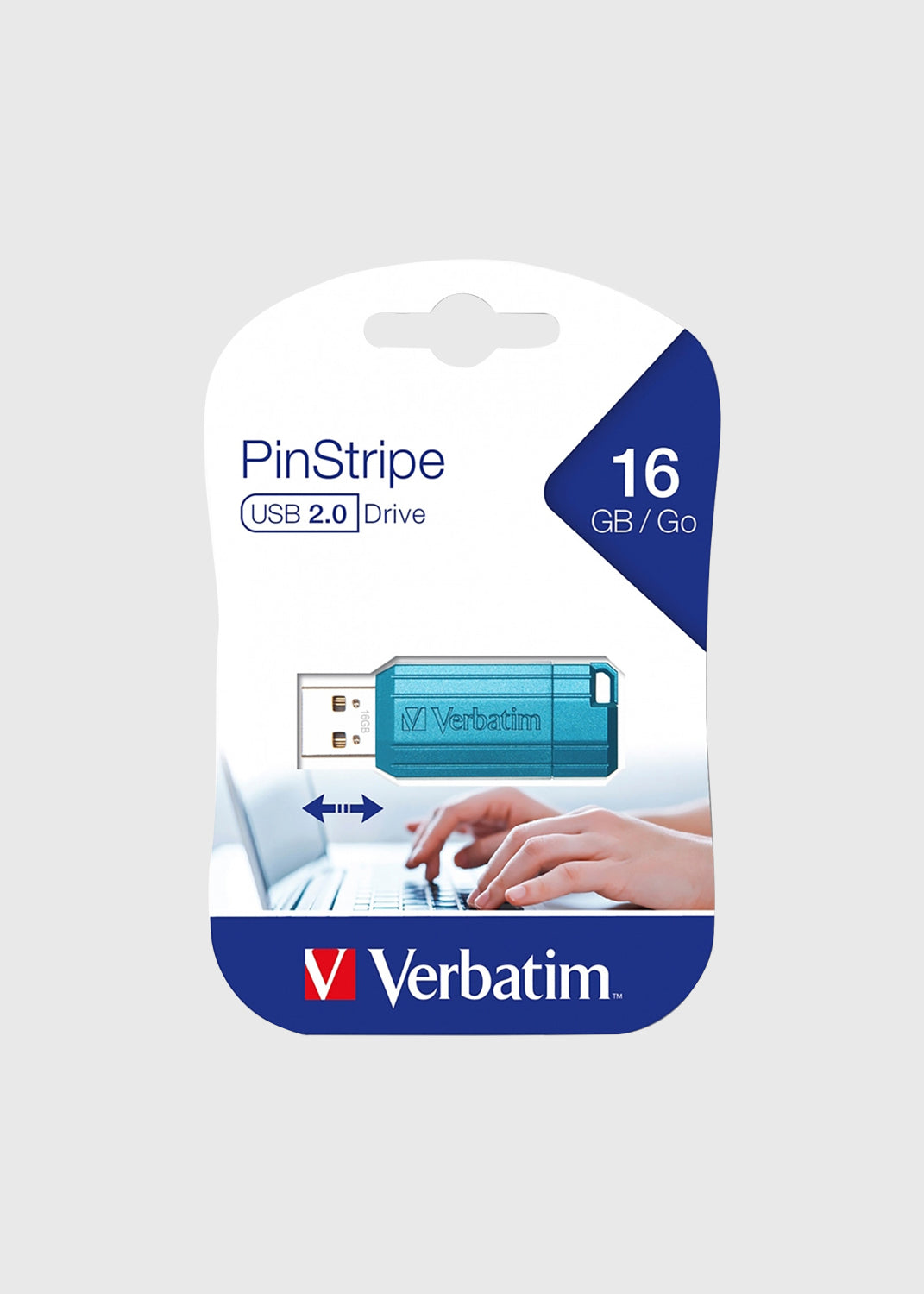 Store'N'Go Pinstripe USB Drive 16GB - Blue