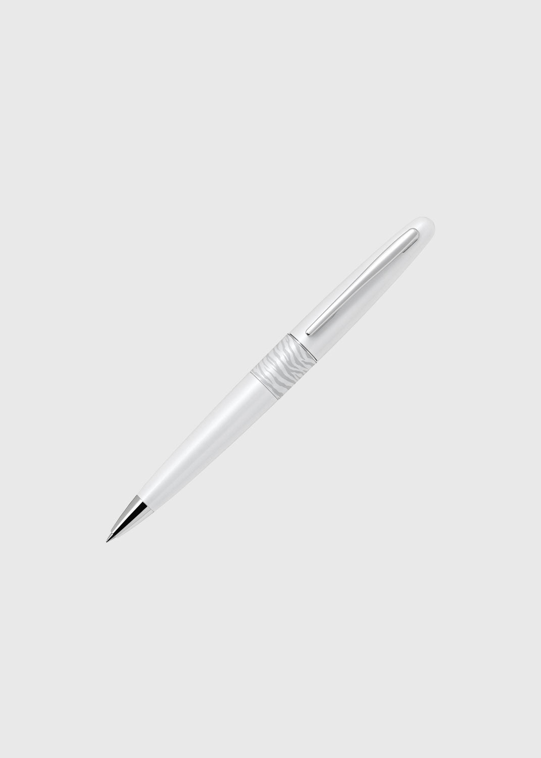 MR2 Ballpoint Pen 'White Tiger' White Medium - Black Ink