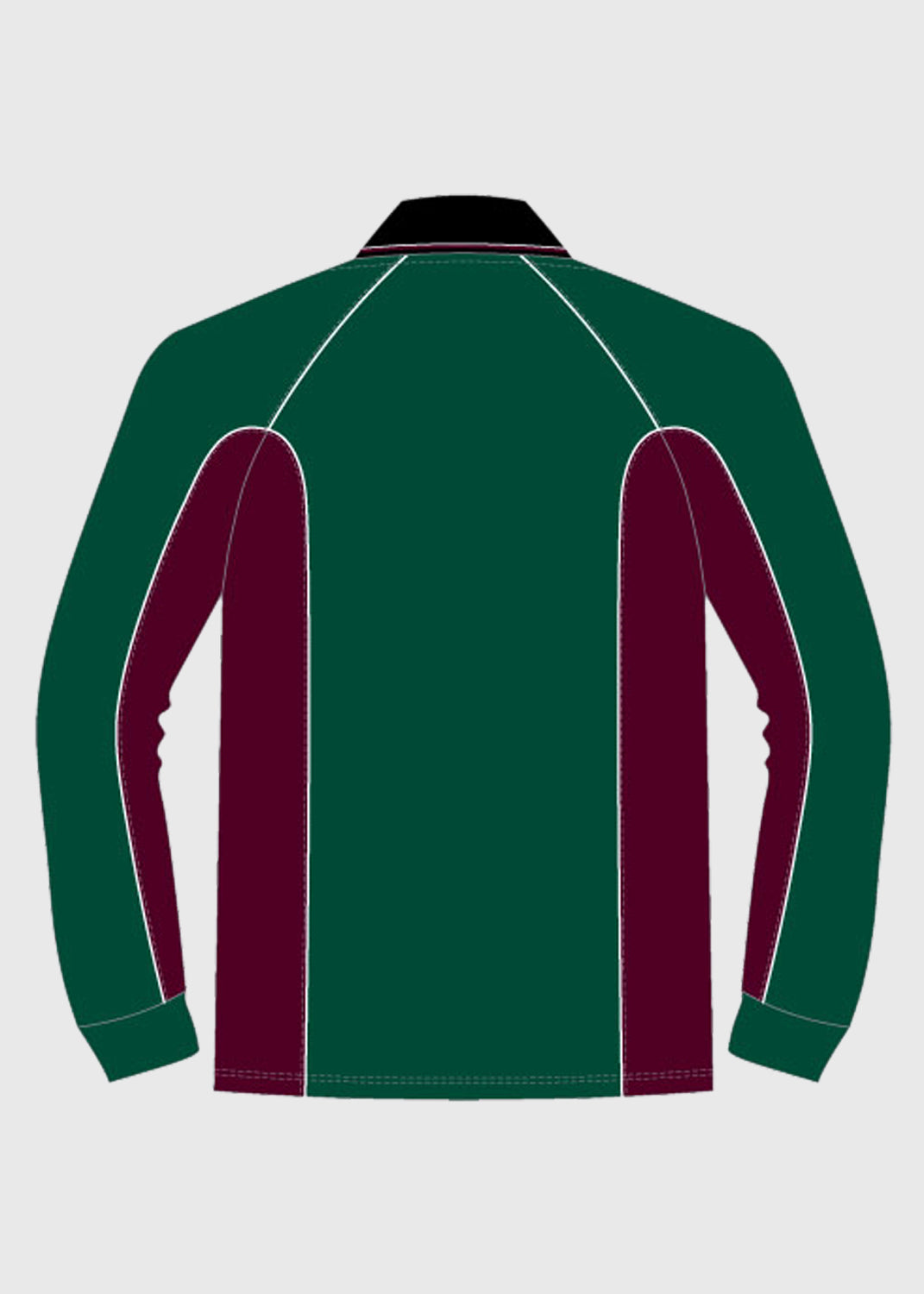 Polo L/S Bottle/Maroon with Embroidery