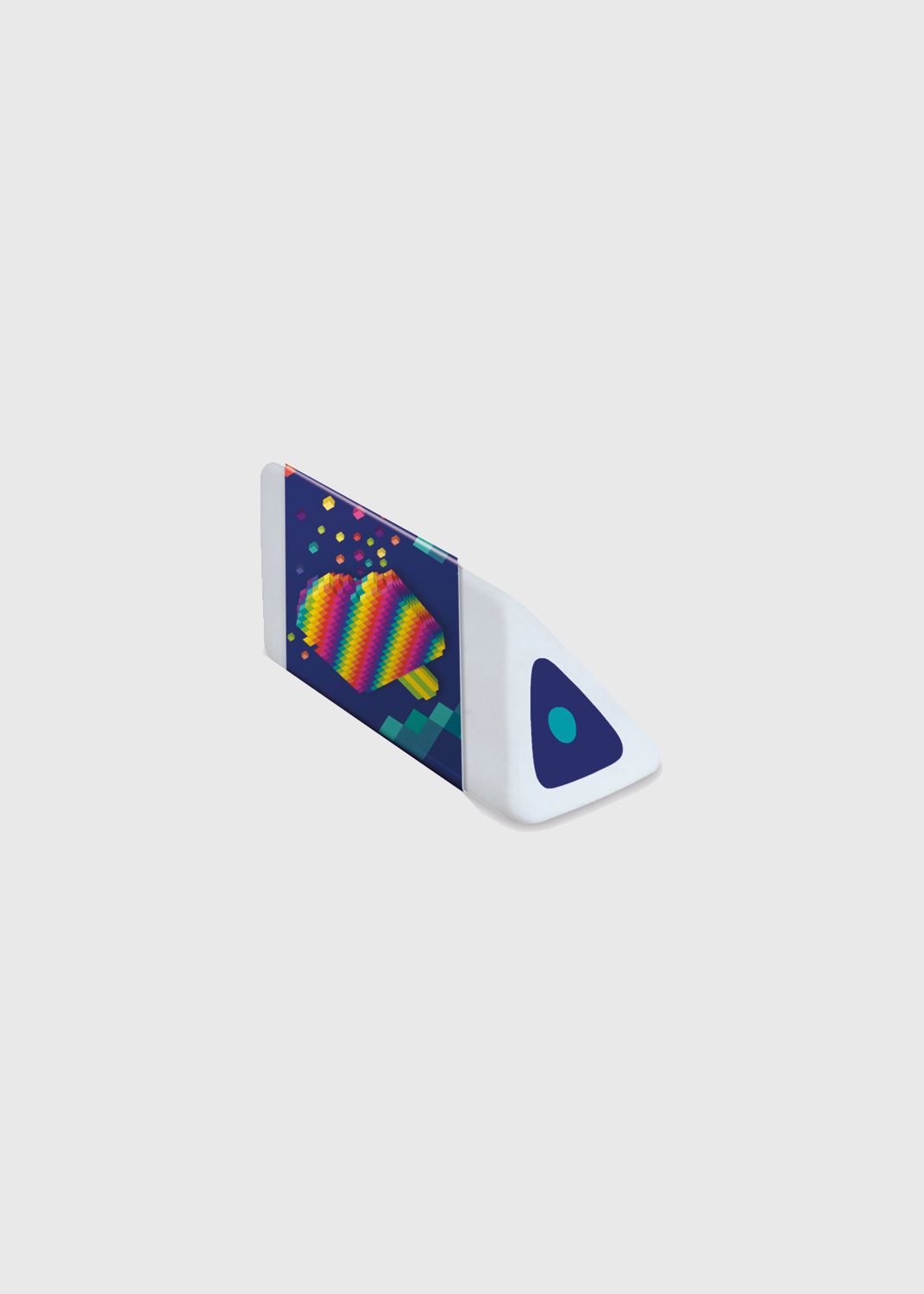 Pixel Party Pyramid Erasers - 3 Pack