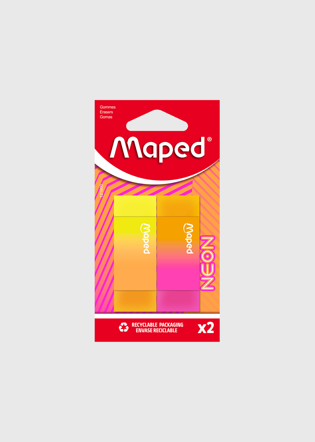Neon Eraser - 2 Pack